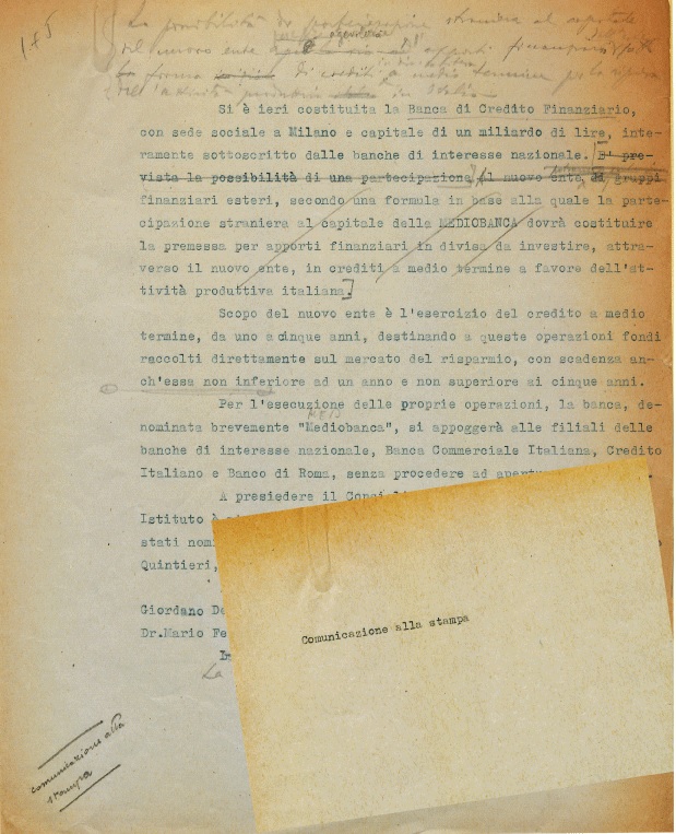 comunicazioni alla stampa