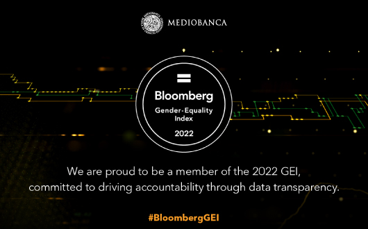 Image for Mediobanca included in 2022 Bloomberg Gender-Equality Index  